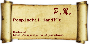 Pospischil Marót névjegykártya